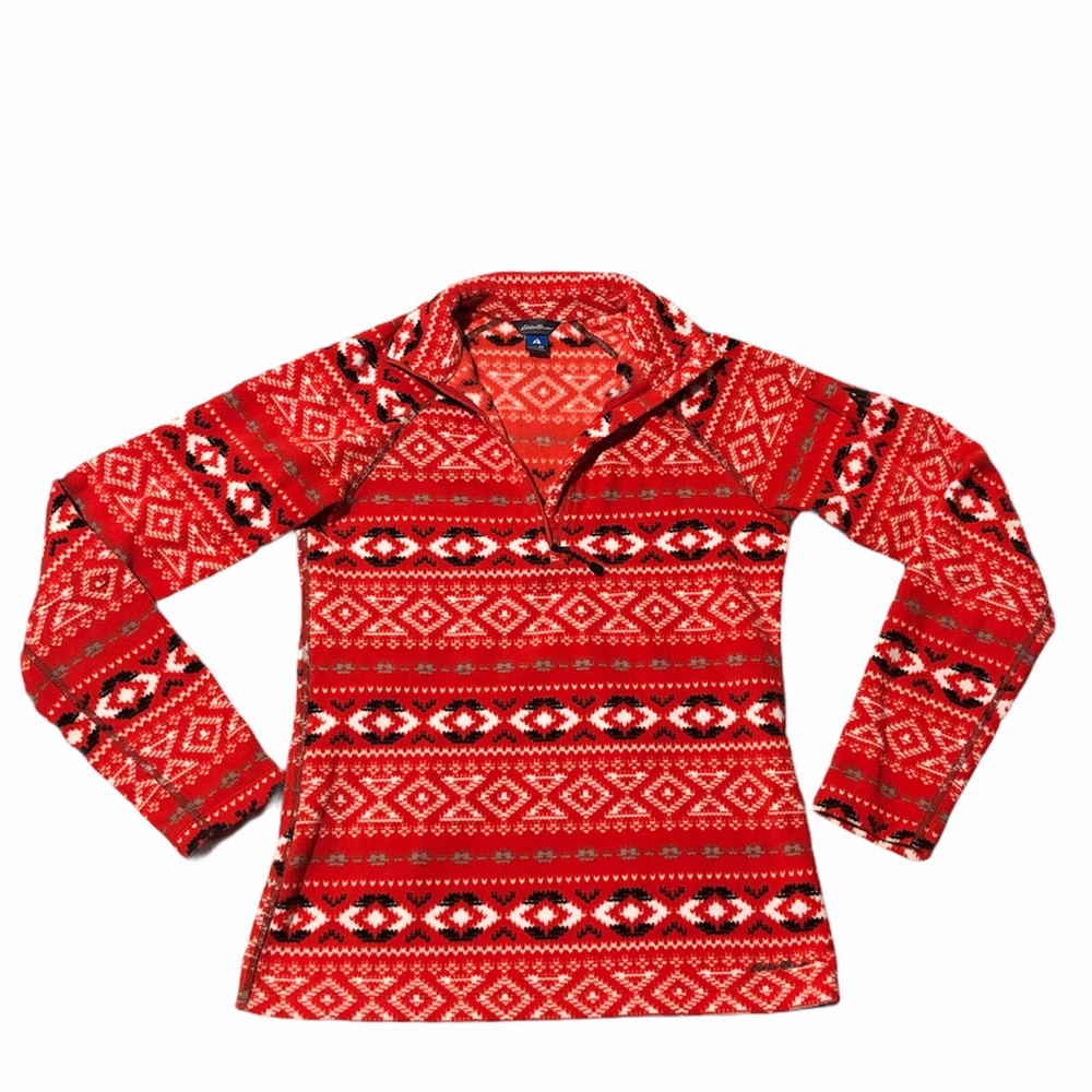 Red Pattered Eddie Bauer Fleece